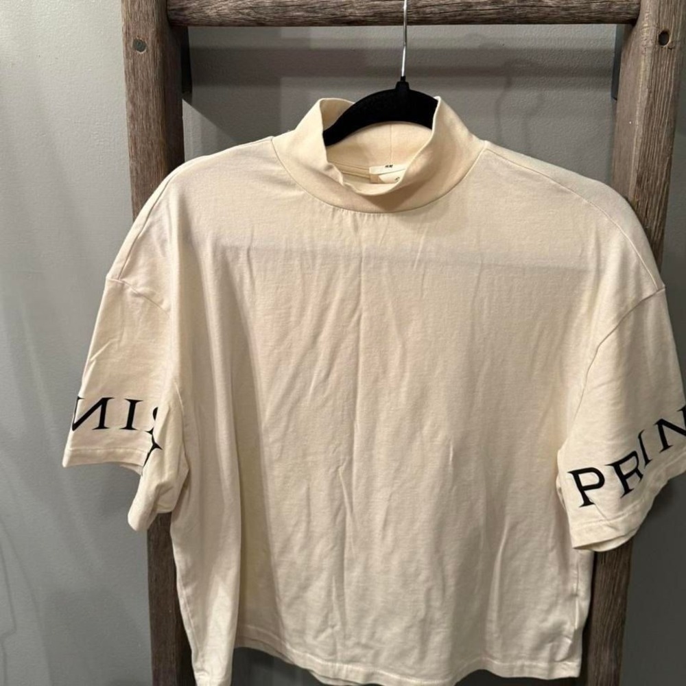 Pringle‎ of Scotland x H&M cream turtleneck tee Size S